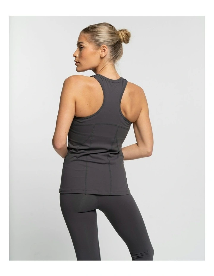 Racer Tank in Charcoal image 2