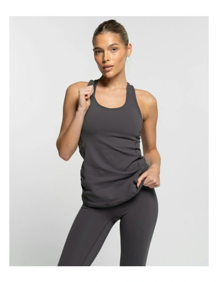 Racer Tank in Charcoal image 3