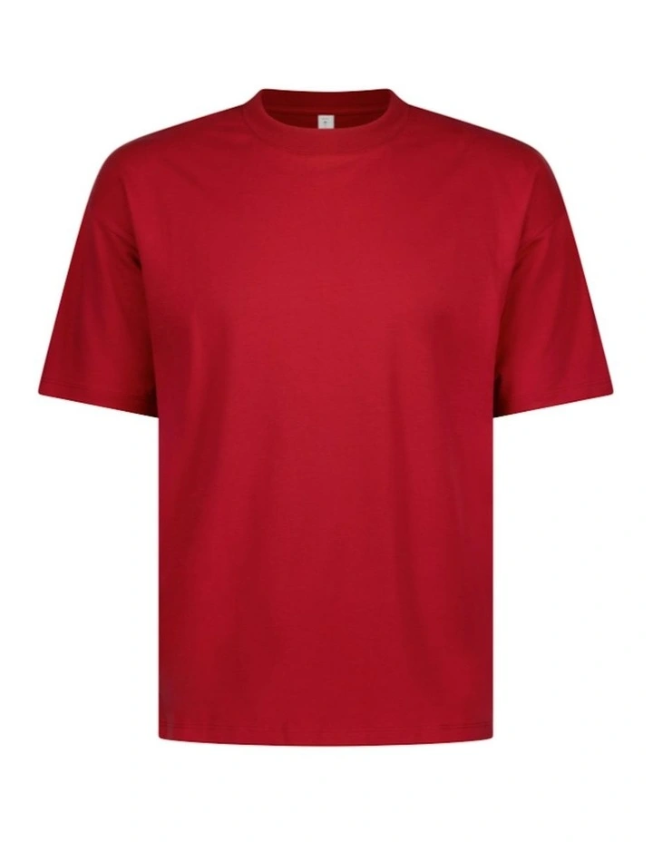 Luxe Oversized Tee in Red image 4