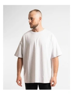 Luxe Oversized Tee in Grey Marle