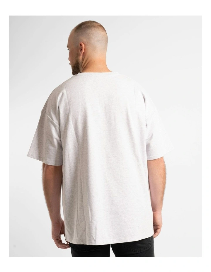 Luxe Oversized Tee in Grey Marle image 2