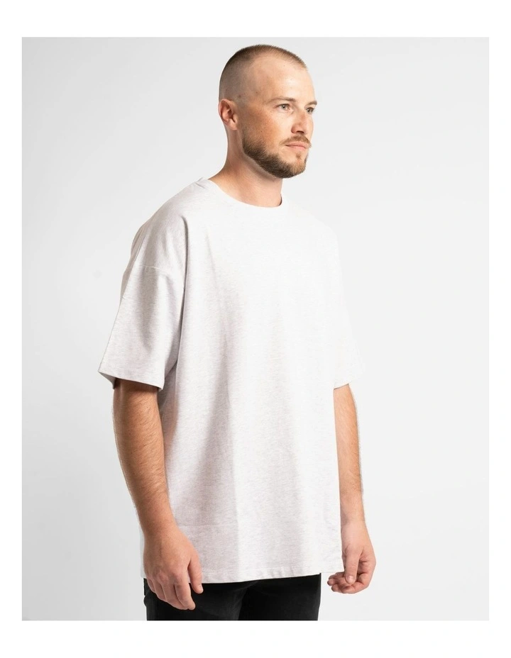 Luxe Oversized Tee in Grey Marle image 3