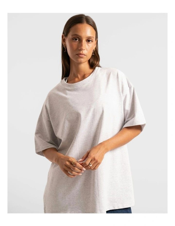 Luxe Oversized Tee in Grey Marle image 6