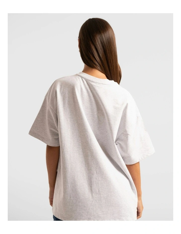 Luxe Oversized Tee in Grey Marle image 7