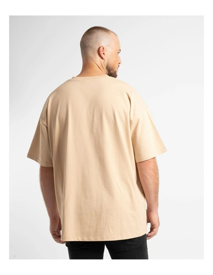 Luxe Oversized Tee in Sand image 2