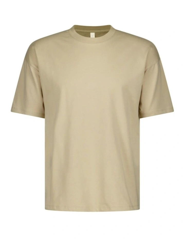Luxe Oversized Tee in Sand image 4