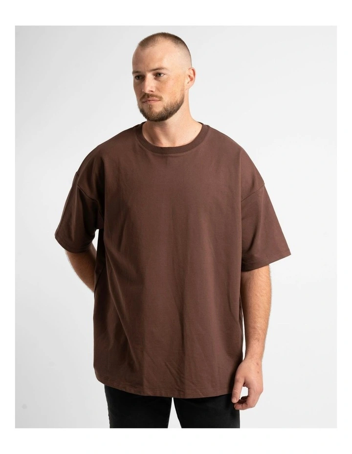 Luxe Oversized Tee in Chocolate image 1