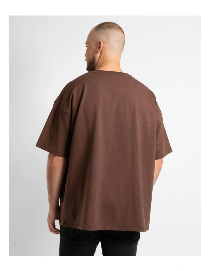Luxe Oversized Tee in Chocolate image 2