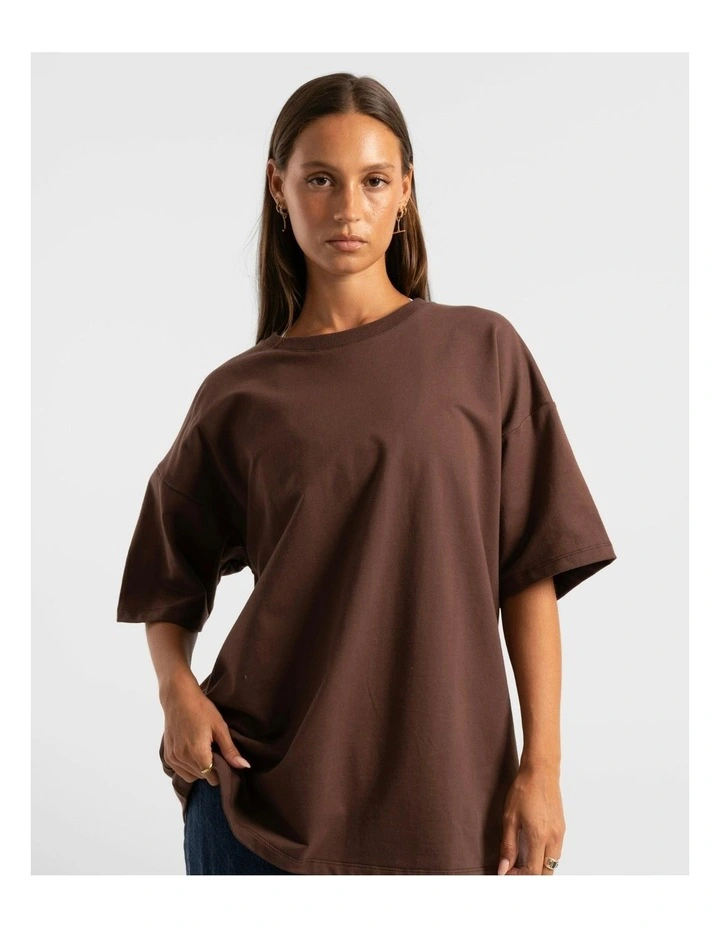 Luxe Oversized Tee in Chocolate image 5