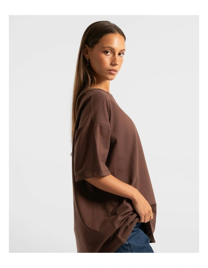 Luxe Oversized Tee in Chocolate image 6