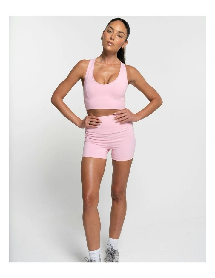 High Rise Shorts 2.0 in Baby Pink image 4