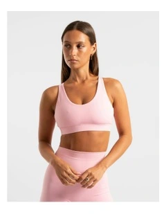 Cross Over Crop Top in Baby Pink