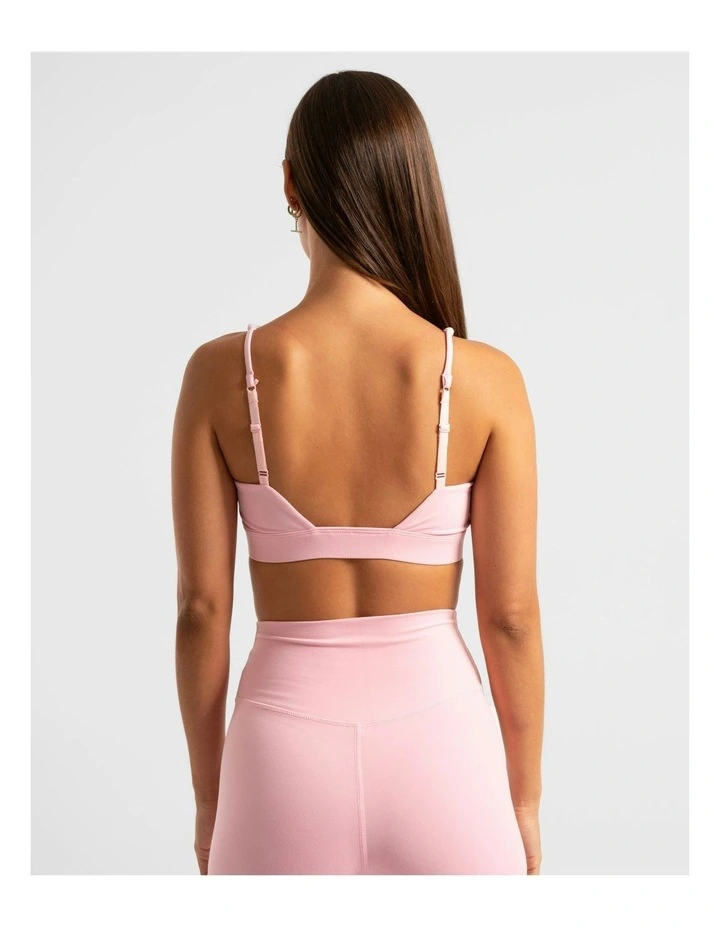 Cross Over Crop Top in Baby Pink image 4