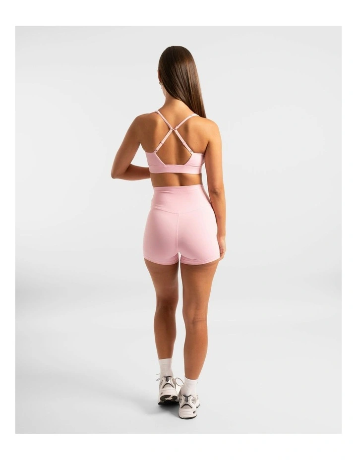 Cross Over Crop Top in Baby Pink image 5