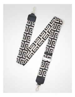 Graphic Bag Strap in Black