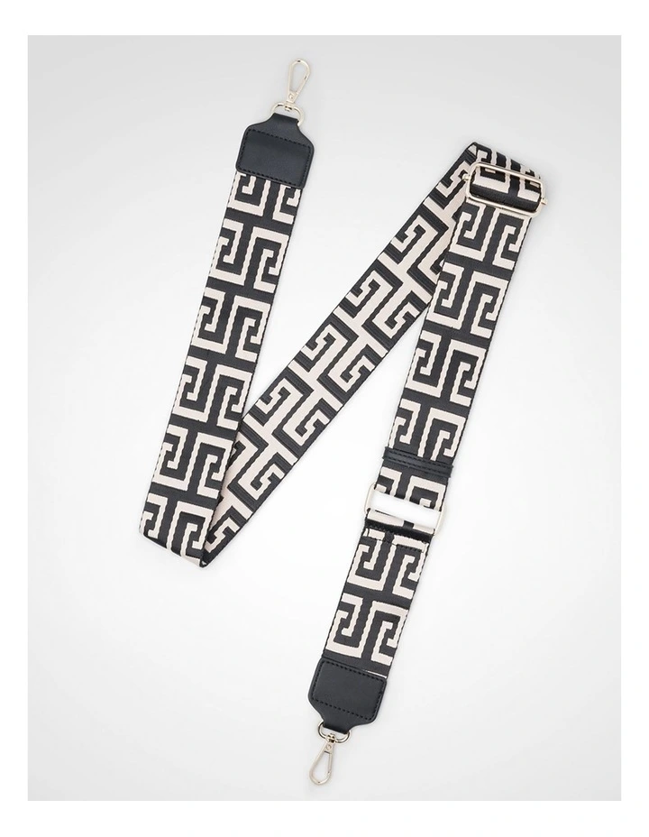 Graphic Bag Strap in Black image 1