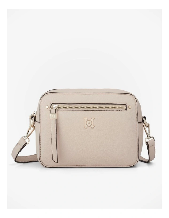 Molly Camera Crossbody Bag + Monogram Strap in Beige image 2