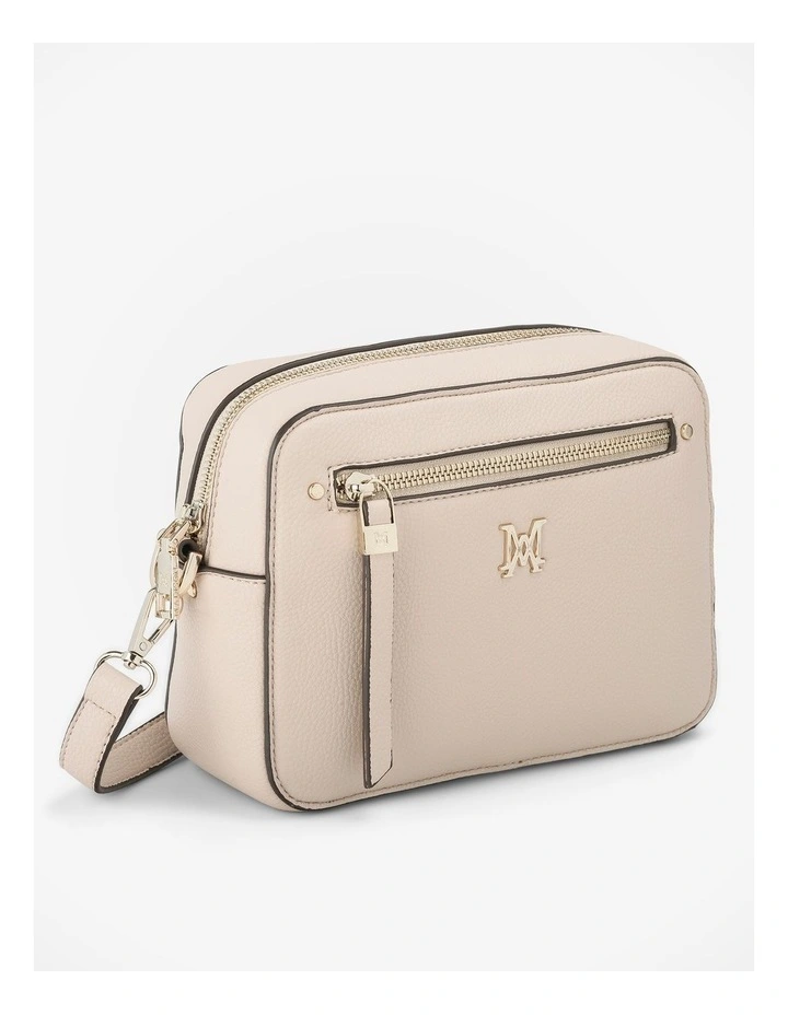 Molly Camera Crossbody Bag + Monogram Strap in Beige image 3