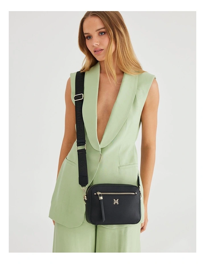 Molly Camera Crossbody Bag + Monogram Strap in Beige image 7