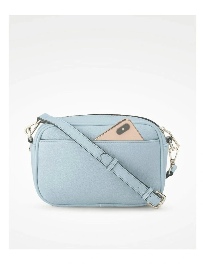 Monica Camera Crossbody Bag + Monogram Strap in Blue image 4