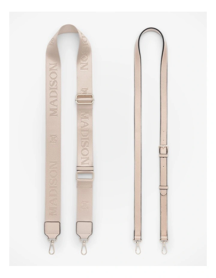 Avery 3 Compartment Crossbody Bag in Beige image 5