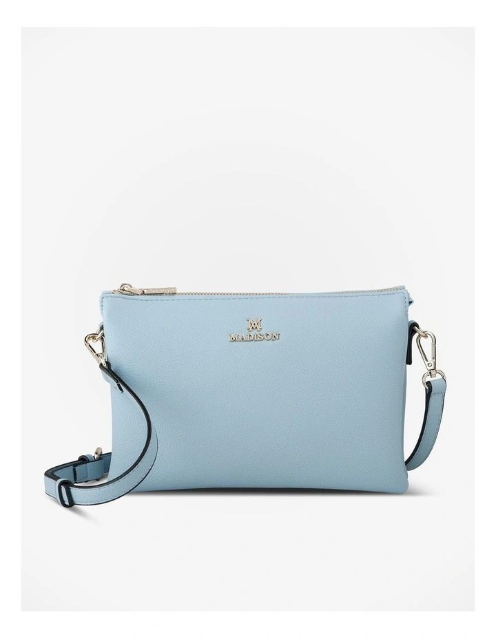 Avery 3 Compartment Crossbody Bag in Blue image 7