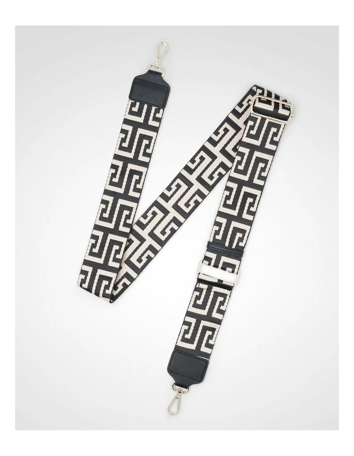 Rima Boxy Small Camera Bag With Graphic Strap in Beige image 7