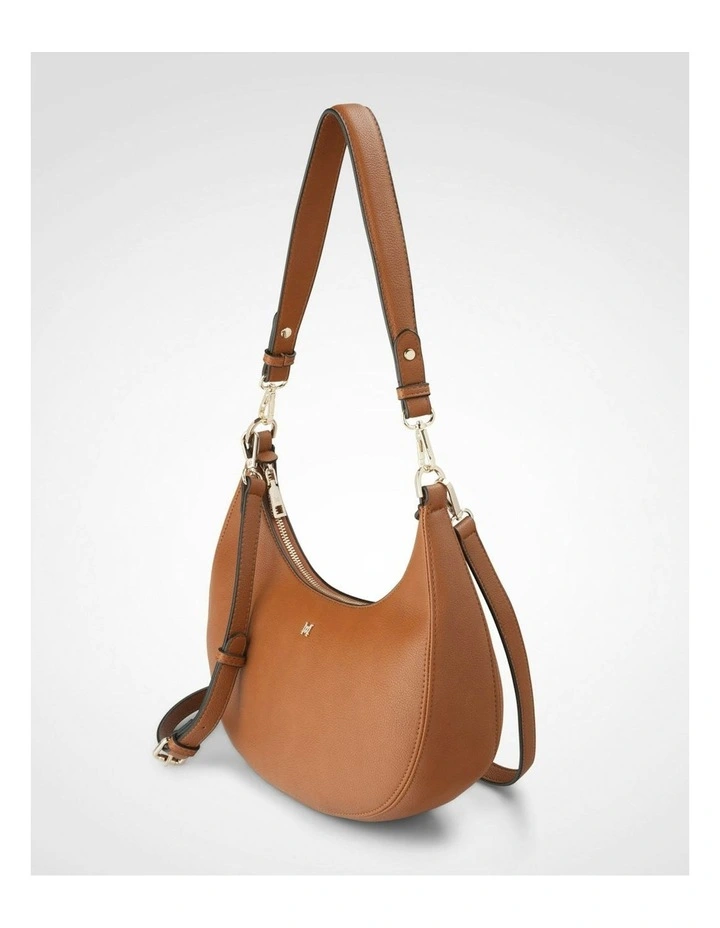 Pia Crescent Hobo Crossbody Bag in Brown image 2