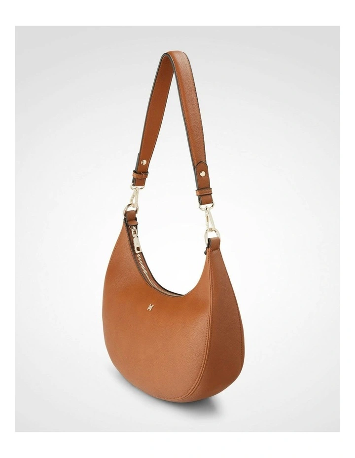 Pia Crescent Hobo Crossbody Bag in Brown image 3