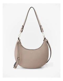Pia Crescent Hobo Crossbody Bag in Brown