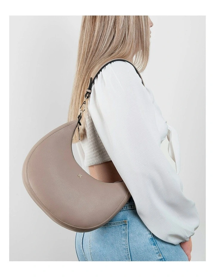 Pia Crescent Hobo Crossbody Bag in Brown image 2