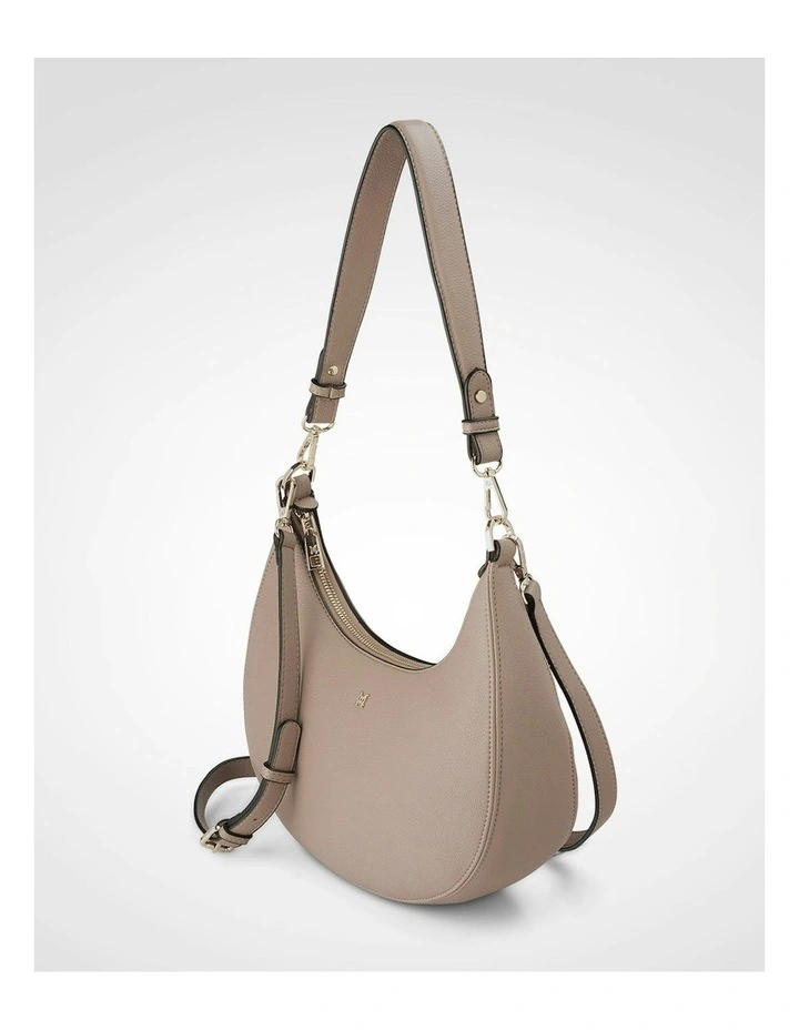 Pia Crescent Hobo Crossbody Bag in Brown image 3