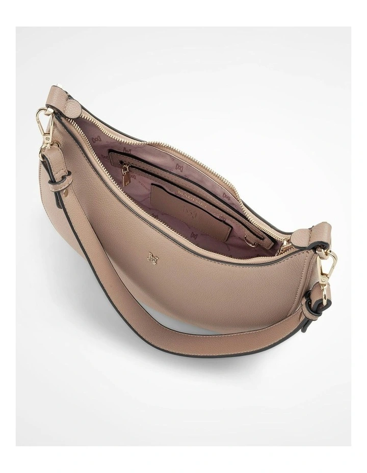 Pia Crescent Hobo Crossbody Bag in Brown image 6