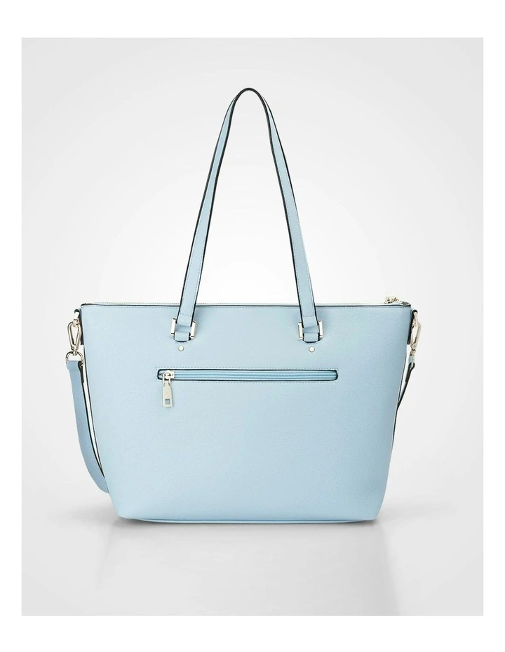 Vivian Medium Zip Top Tote With Crossbody Strap in Blue image 5