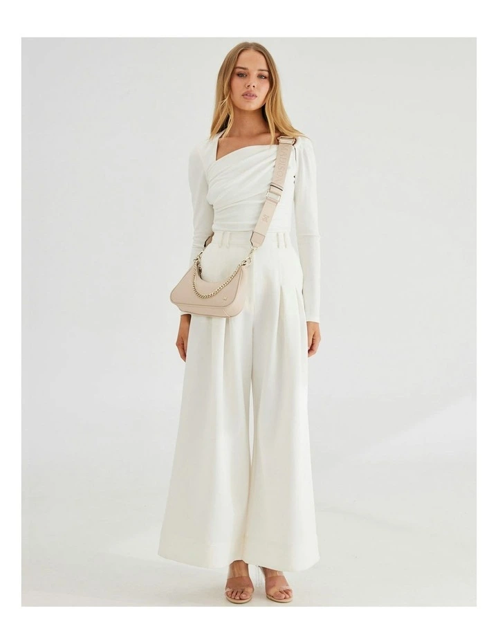 Kaylee Small Shoulder Bag in Beige image 4