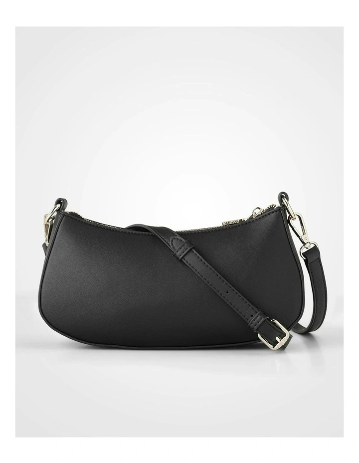 Alina Small Zip Top Shoulder Bag with Crossbody Strap in Pink image 6