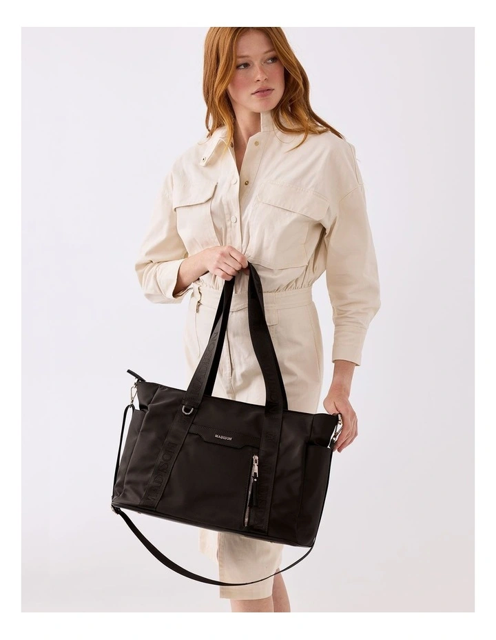 Anita Large Nylon Baby Bag in Black image 2