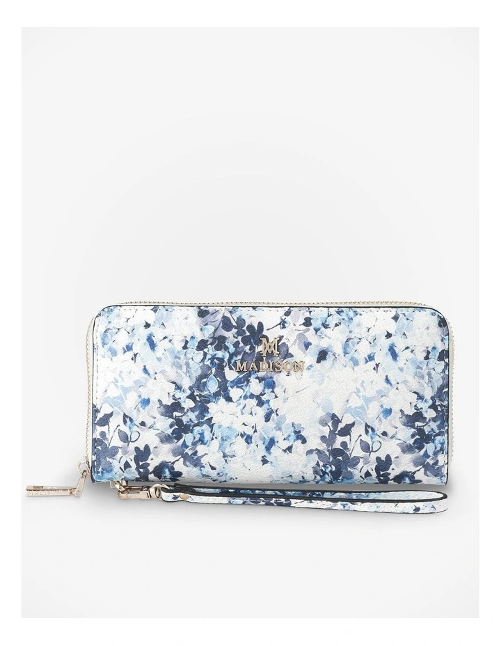 Harlow Zip Around Clutch Wallet in Blue image 1