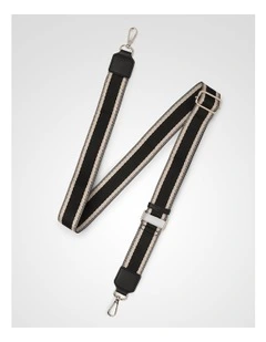 Stripe Bag Strap in Black