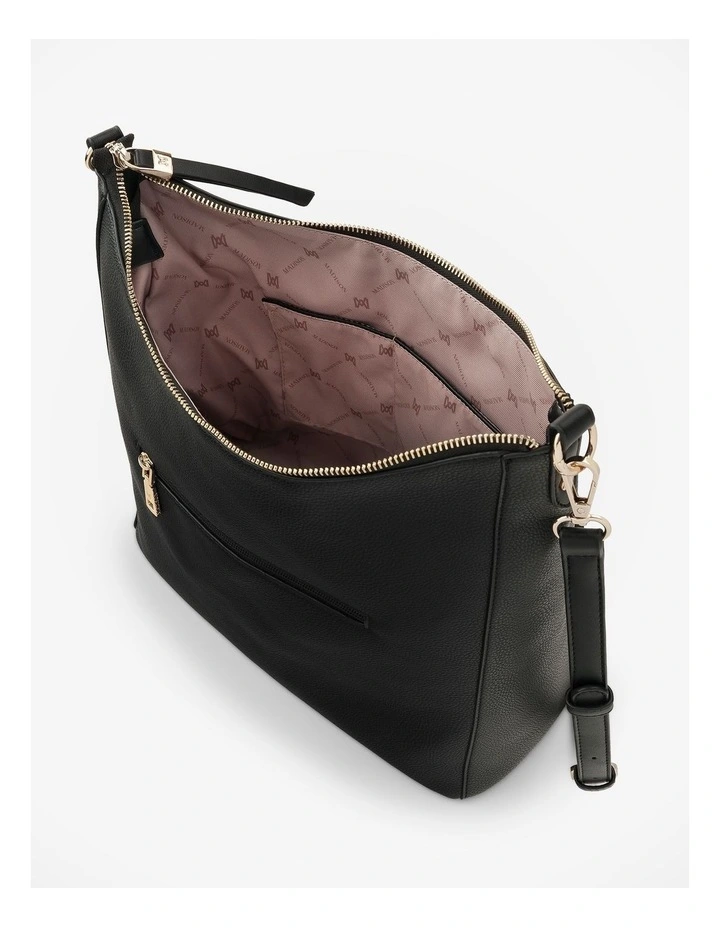 Renata Large Hobo Shoulder Bag with Crossbody Strap in Light Tan image 5