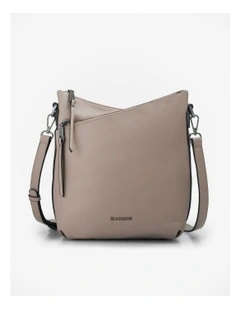 Maya Medium Double Angled Zip Sling Crossbody Bag