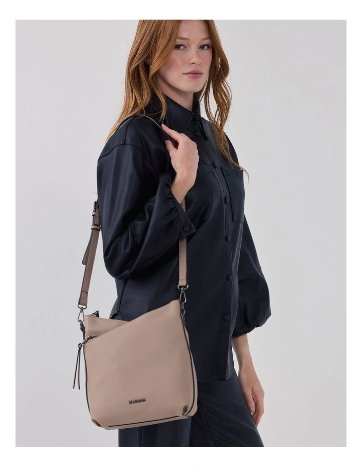 Maya Medium Double Angled Zip Sling Crossbody Bag image 2