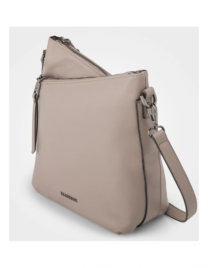 Maya Medium Double Angled Zip Sling Crossbody Bag image 4