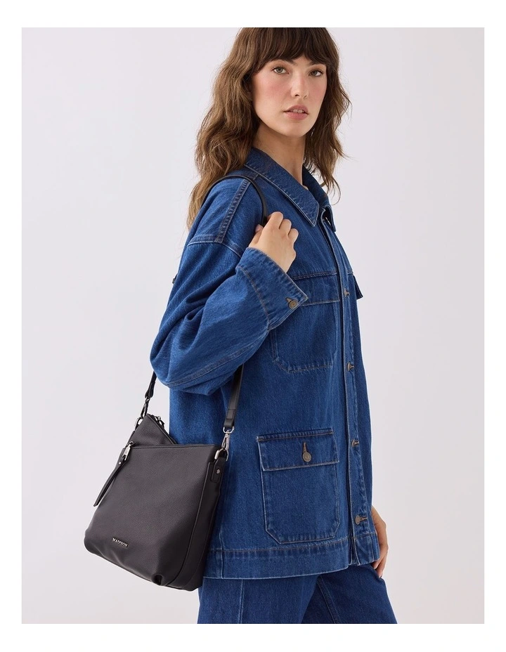 Maya Medium Double Angled Zip Sling Crossbody Bag image 3