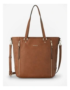Amelia Large Zip Detail Tote with Crossbody Strap