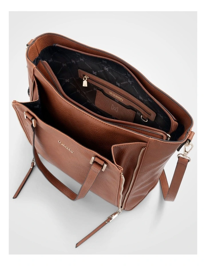 Amelia Large Zip Detail Tote with Crossbody Strap image 5