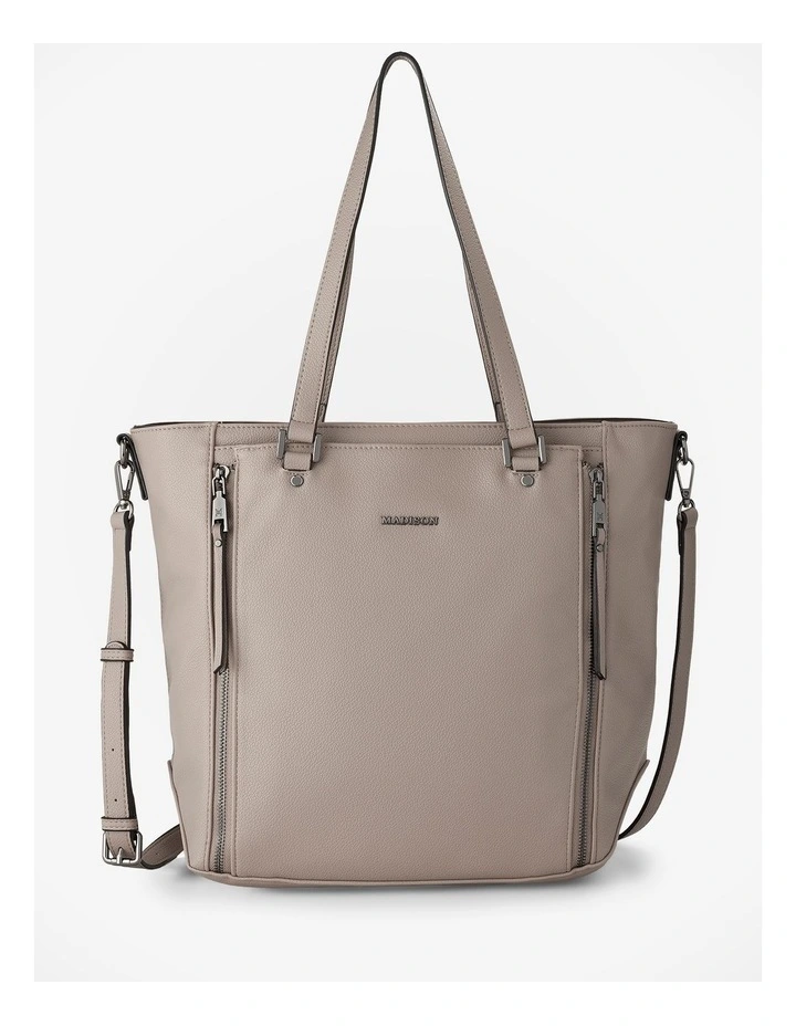 Amelia Large Zip Detail Tote with Crossbody Strap image 1