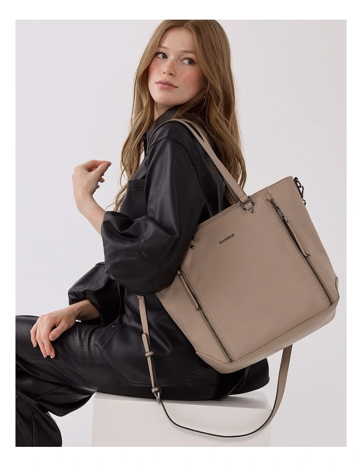 Amelia Large Zip Detail Tote with Crossbody Strap image 2