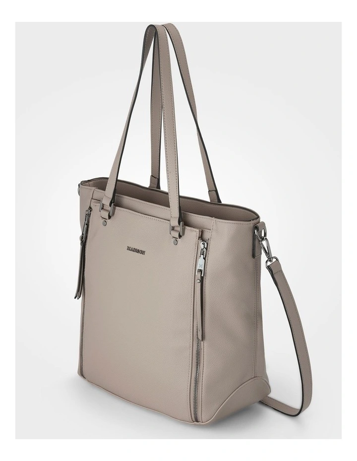 Amelia Large Zip Detail Tote with Crossbody Strap image 3
