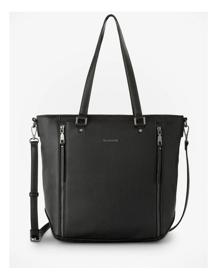 Amelia Large Zip Detail Tote with Crossbody Strap image 1